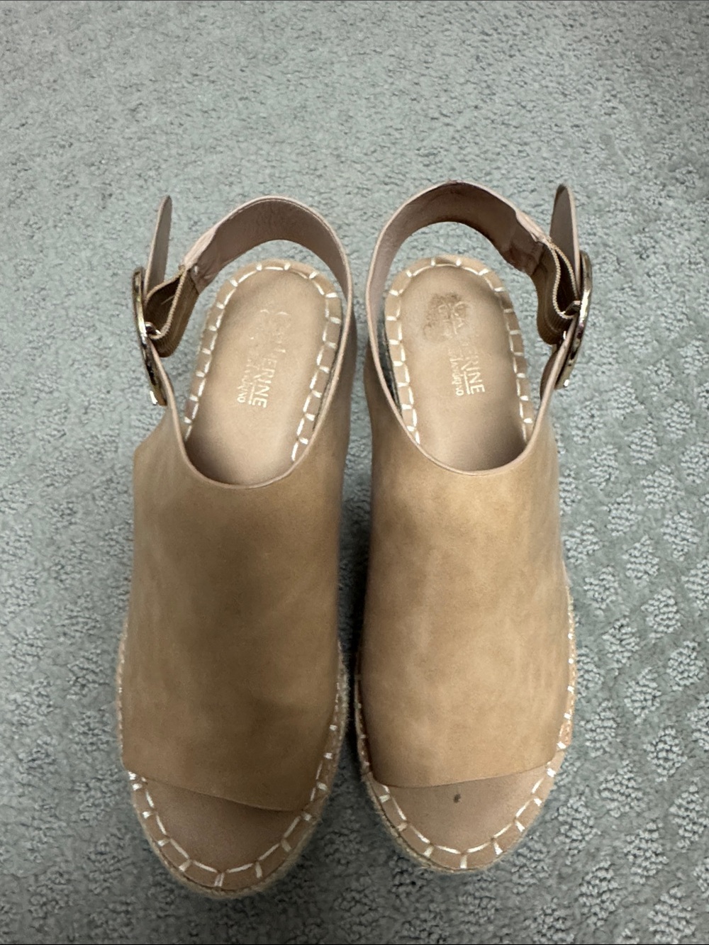 Women's Tan Suede Slingback Clog Mules
